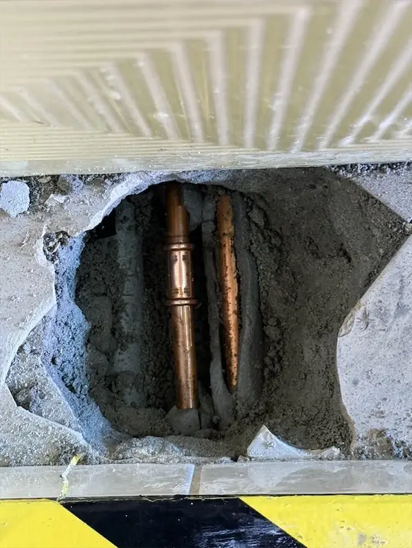 Naprawione połączenie instalacji po lokalizacji przecieku w Zgierzu